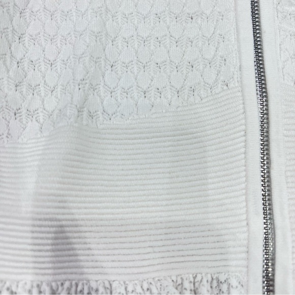 SANDRO stanislav Cardigan white sweater Women long sleeves size Medium Top Zipup - Picture 6 of 9